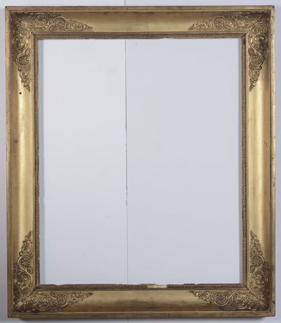 Cornice Impero in Legno Dorato e Intagliato, XIX Secolo