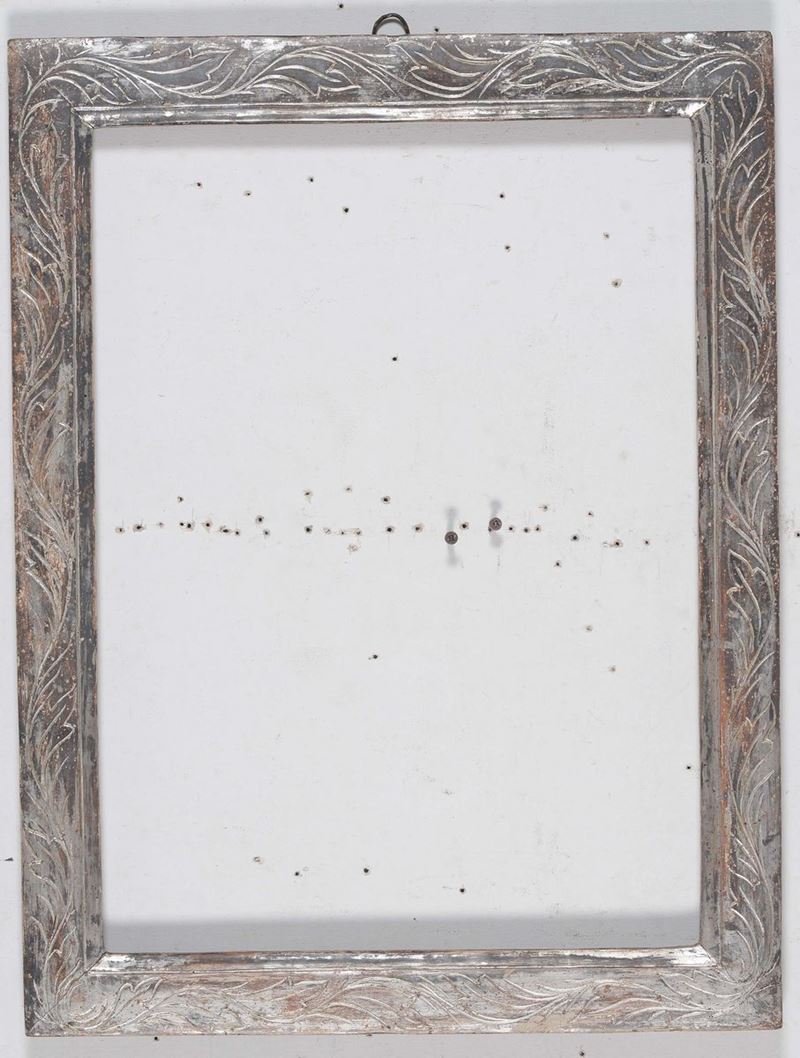 Cornice in legno argentato a mecca, XIX secolo  - Auction Antique Frames - Cambi Casa d'Aste