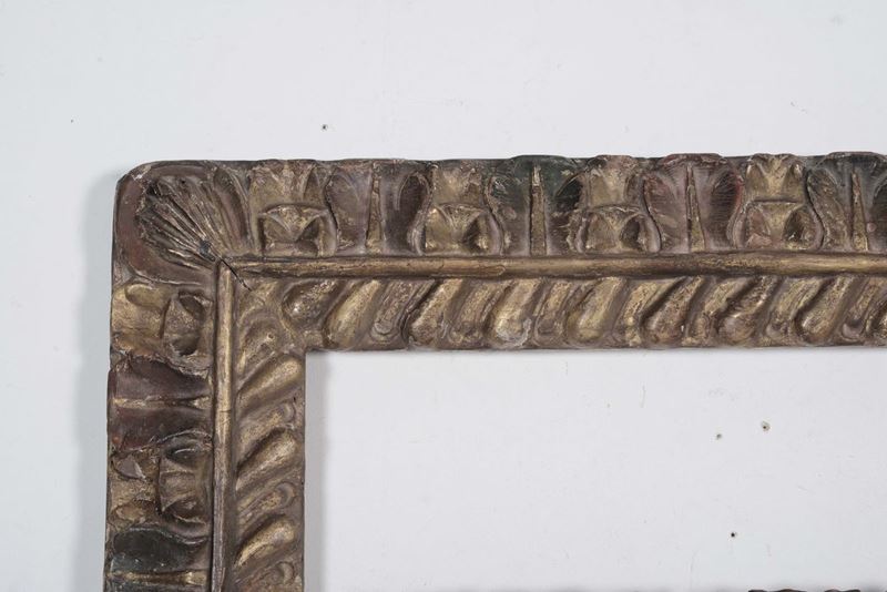 Cornice in legno dorato e intagliato, Spagna XVII secolo  - Auction Antique Frames - Cambi Casa d'Aste