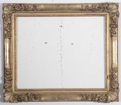 Cornice in Legno Dorato e Intagliato, Francia XIX Secolo