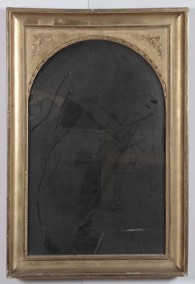 Specchiera in Legno Dorato e Intagliata, XIX Secolo