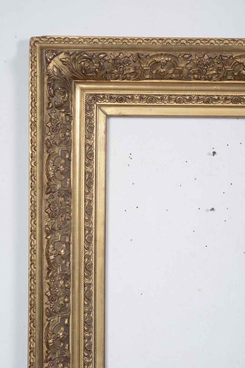 Cornice in legno dorato, XIX secolo  - Asta Cornici Antiche - Cambi Casa d'Aste