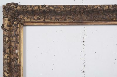 Cornice in Legno Dorato e Intagliato, Francia XIX Secolo