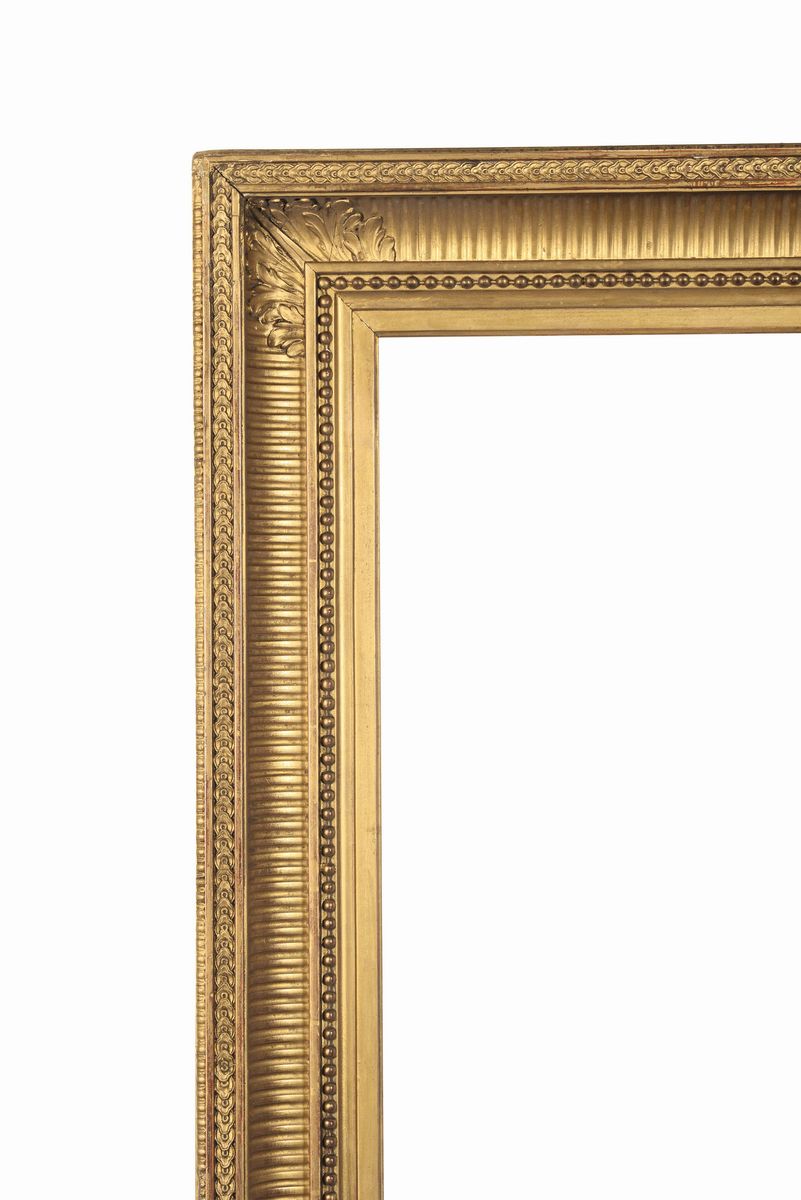 Cornice in Legno Dorato, Francia XIX Secolo