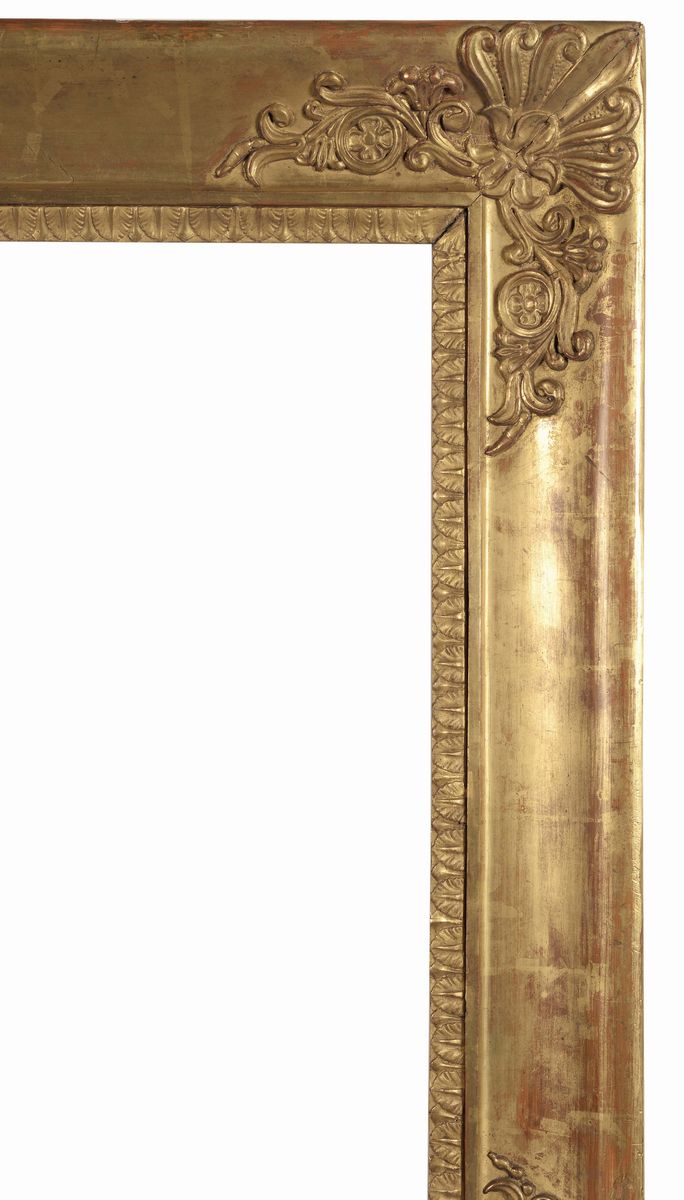 Coppia di Cornici in Legno Dorato, XIX Secolo