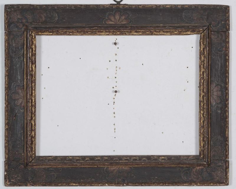 Cornice in legno dipinto, Spagna XVII secolo  - Auction Antique Frames - Cambi Casa d'Aste