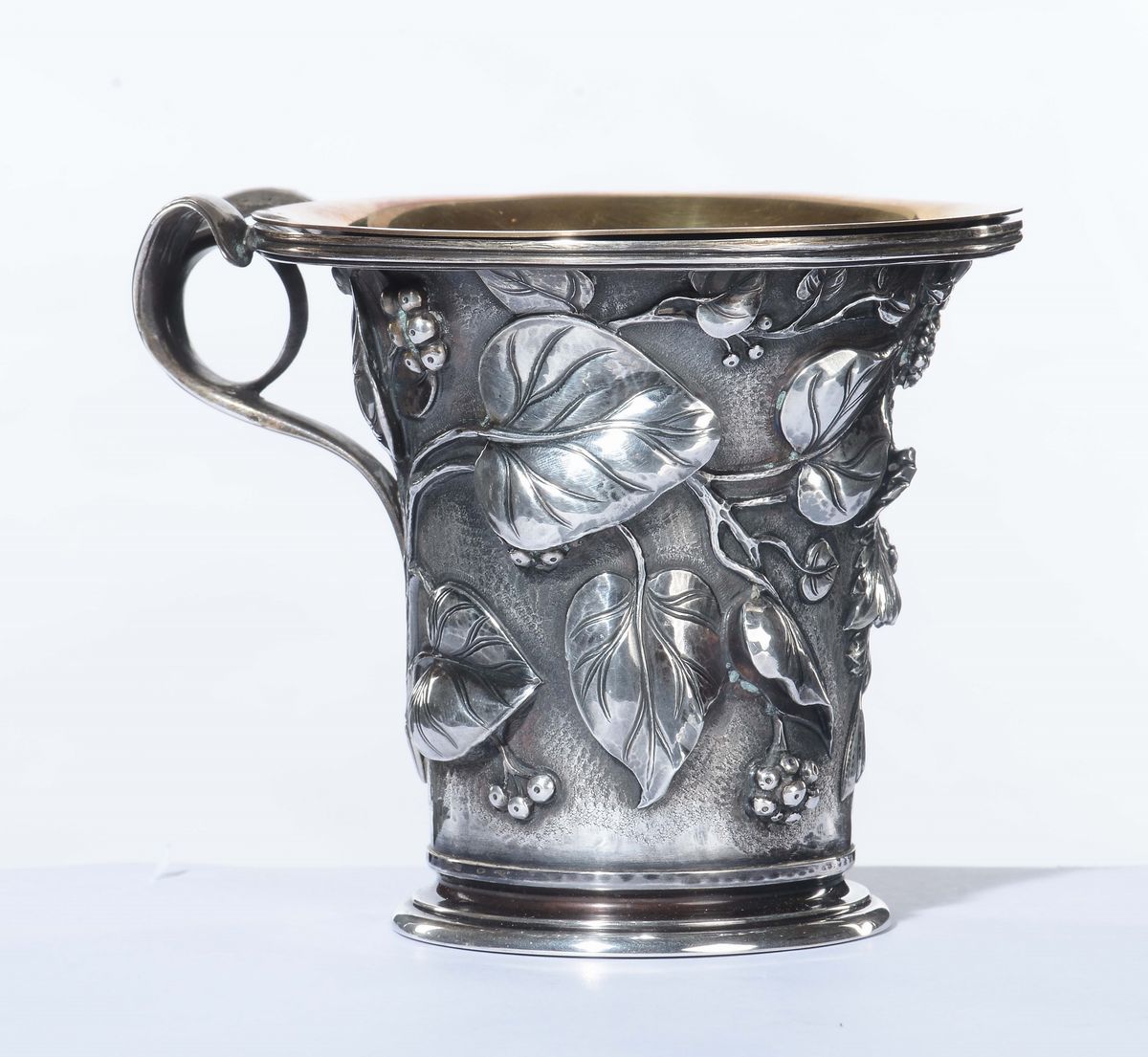 Boccale in Argento 925 Fuso e Cesellato, Argentiere Mario Buccellati, Italia XX Secolo