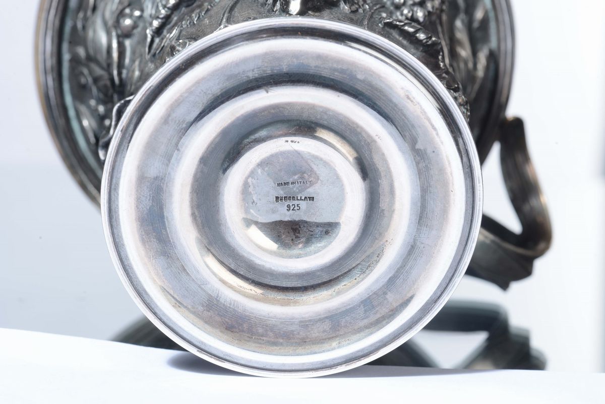 Boccale in Argento 925 Fuso e Cesellato, Argentiere Mario Buccellati, Italia XX Secolo