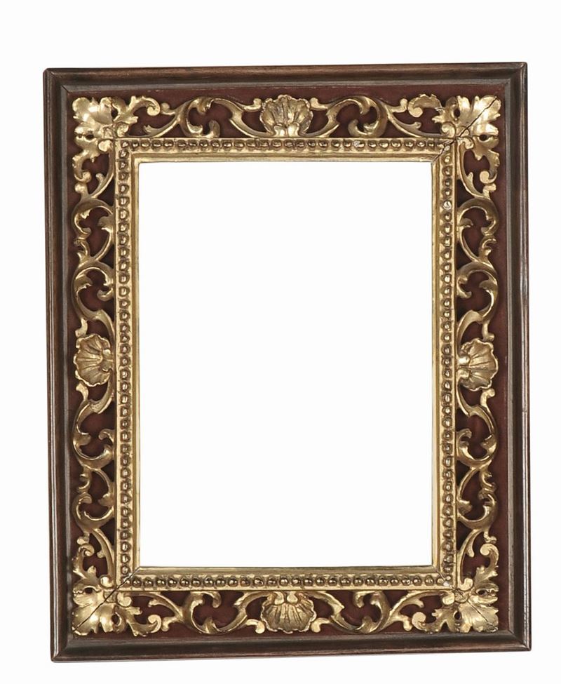 Cornice in legno intagliato e dorato, Firenze XIX secolo  - Auction Antique Frames - Cambi Casa d'Aste