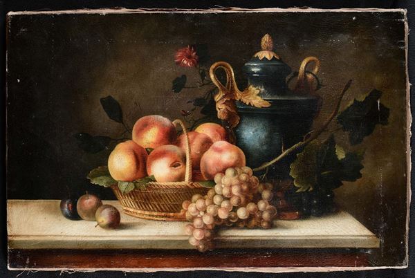 Anonimo del XX secolo Nature morte con frutta