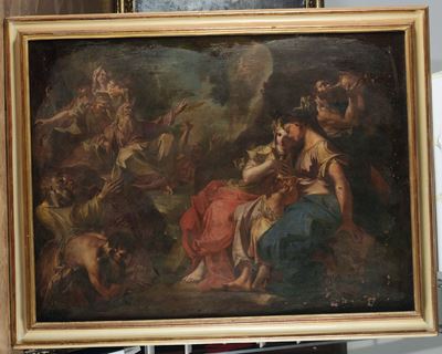 Sebastiano Galeotti (firenze 1675 - Mondovì 1741)mosè Fa Scaturire L'acqua dalla Roccia