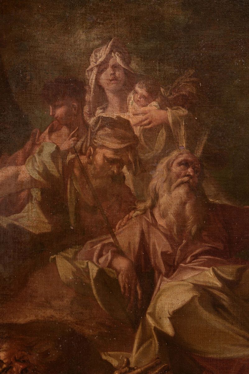 Sebastiano Galeotti (firenze 1675 - Mondovì 1741)mosè Fa Scaturire L'acqua dalla Roccia