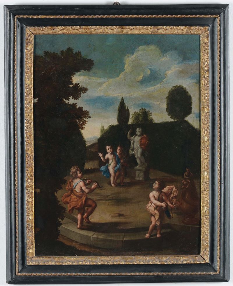 Scuola del XVIII secolo Gioco di putti  - Auction Old Masters Paintings - Cambi Casa d'Aste
