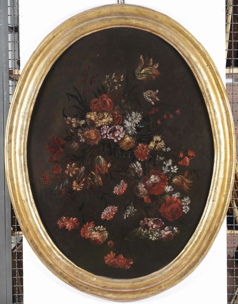 Scuola Italiana del XVIII secolo Natura morta floreale  - Auction Old Masters Paintings - Cambi Casa d'Aste