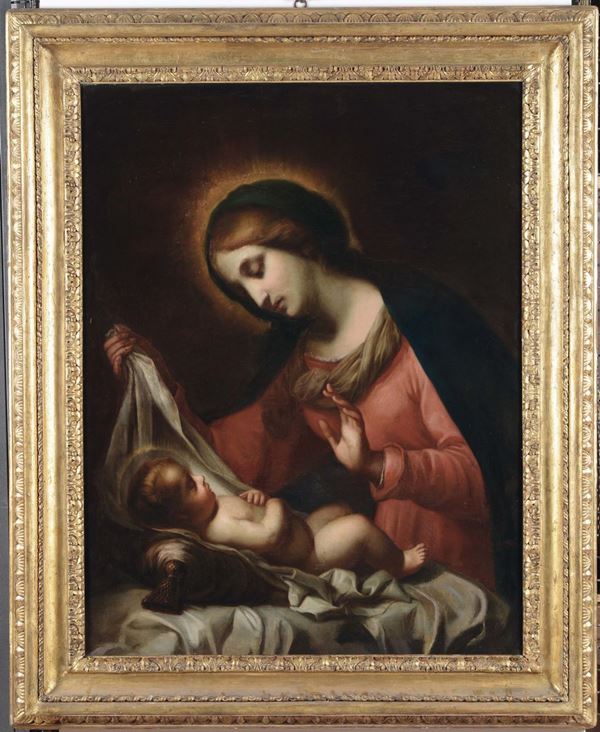 Scuola Italiana del XVIII-XIX secolo Madonna col Bambino