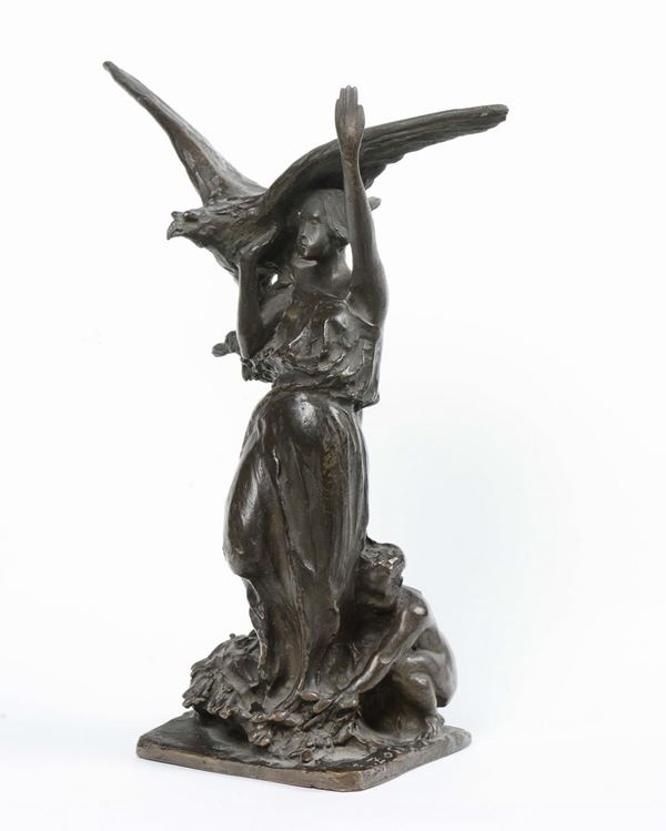 E. Zosi Figura allegorica con aquila