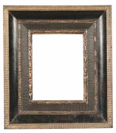 Piccola Cornice Guillochè con Filetti Dorati, Fiandre XVII Secolo