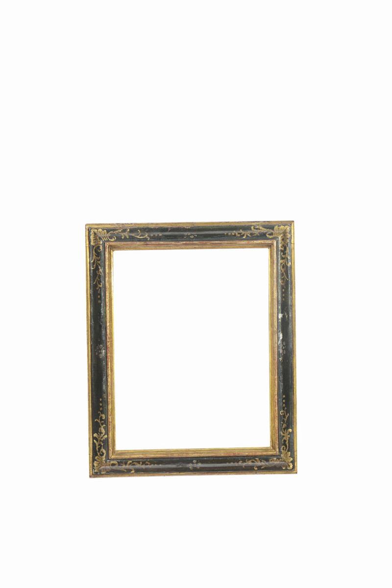 Cornice sagomata laccata a mecca, Veneto XVII secolo  - Auction Antique Frames - Cambi Casa d'Aste