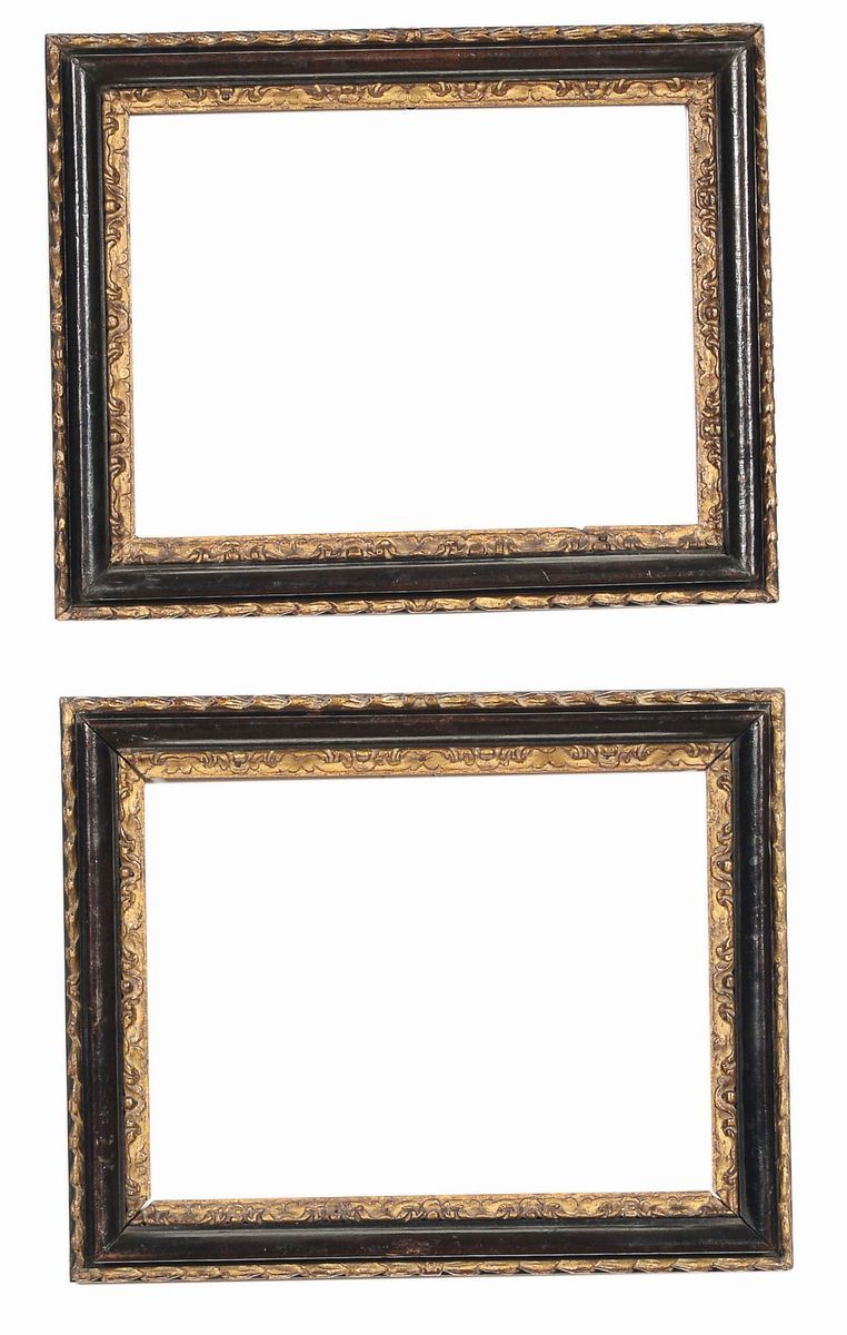 Coppia di piccole cornici, Roma fine del XVIII secolo  - Auction Antique Frames - Cambi Casa d'Aste