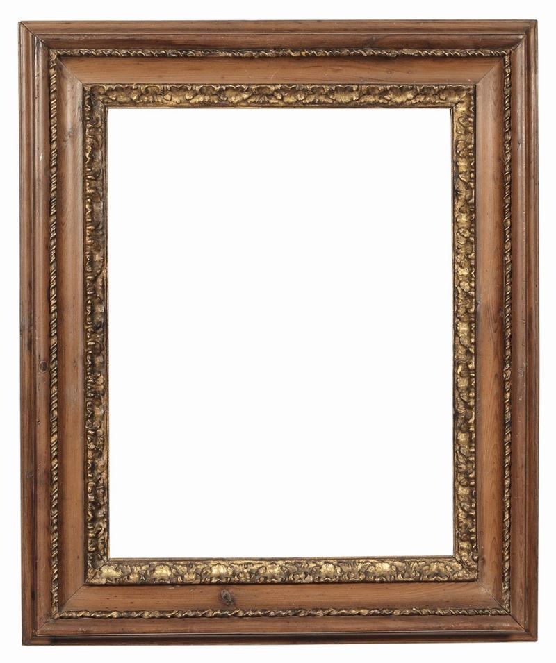 Cornice Salvador Rosa noce e oro, XVIII secolo  - Auction Antique Frames - Cambi Casa d'Aste