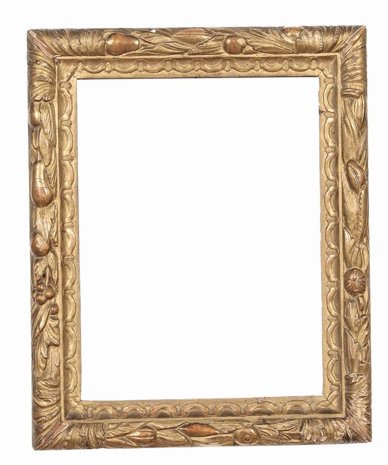 Cornice in legno intagliato e dorato, Piemonte XVIII secolo  - Auction Antique Frames - Cambi Casa d'Aste
