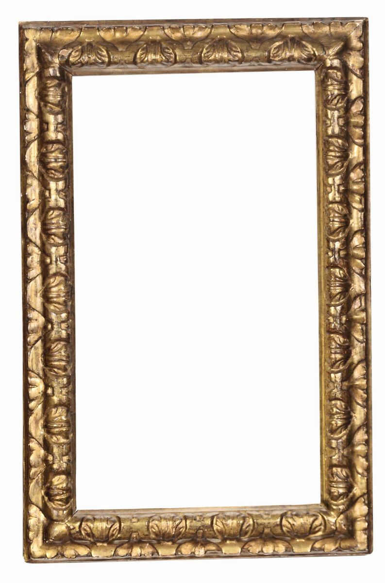 Cornice in legno intagliato e dorato, XVII secolo  - Auction Antique Frames - Cambi Casa d'Aste