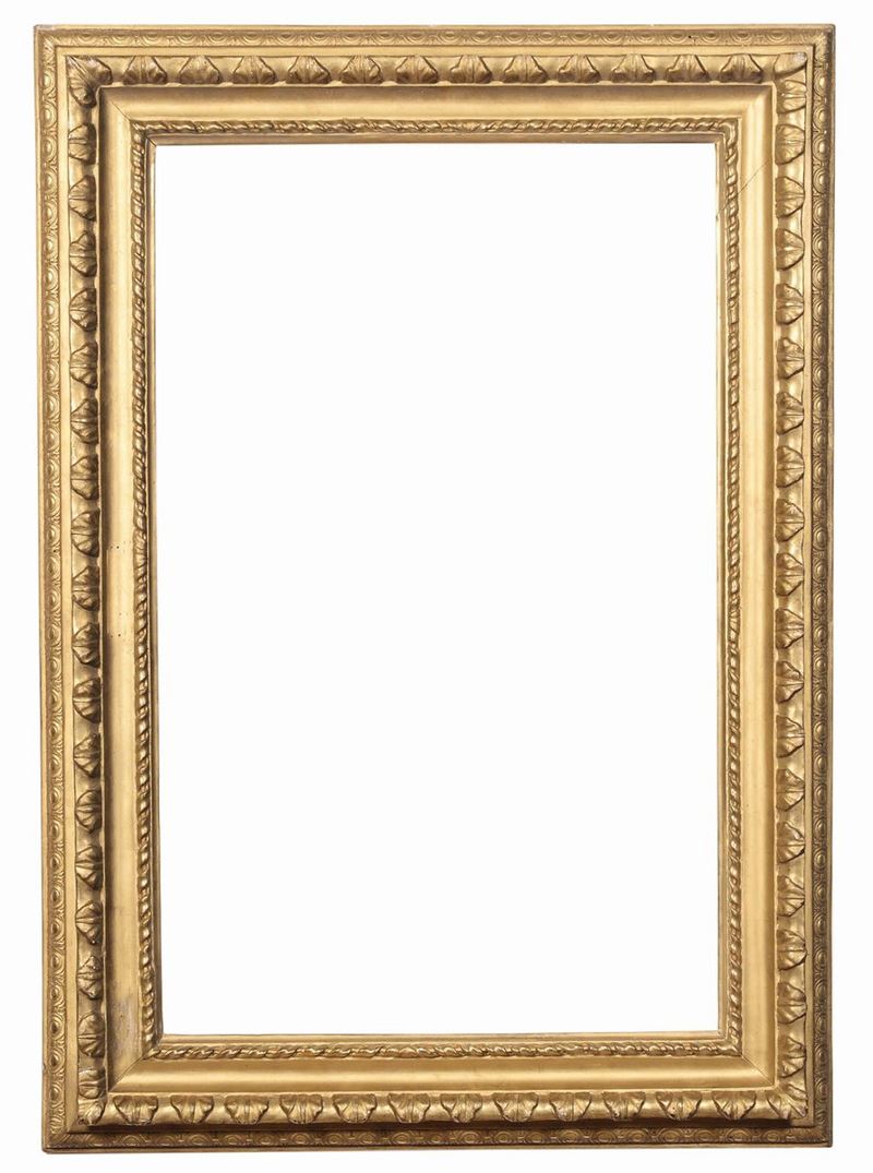Cornice Salvator Rosa a tre ordini di intaglio dorata, Roma XVIII secolo  - Auction Antique Frames - Cambi Casa d'Aste