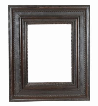 Cornice Guillochè in Legno Ebanizzato, Fiandre XVII Secolo