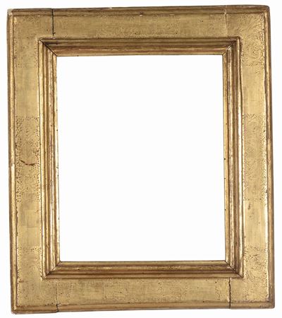 Cornice a Cassetta Bombata, Legno Bulinato e Dorato, Italia Centrale XVIII Secolo