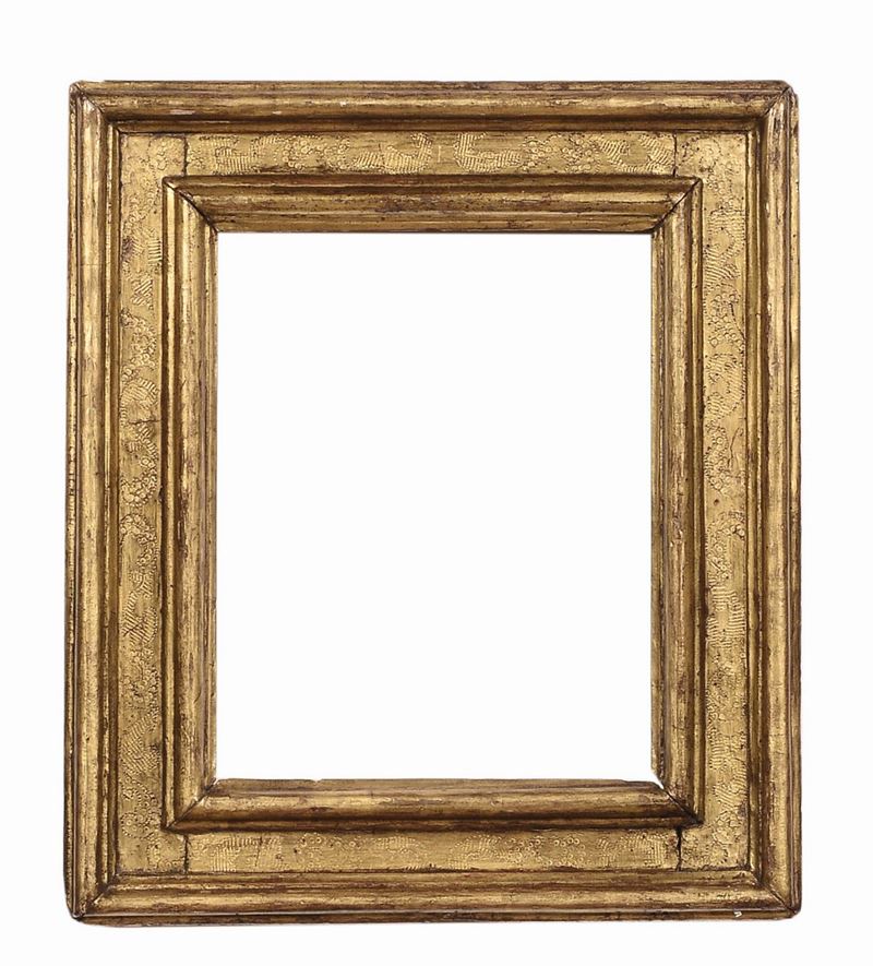 Cornice a cassetta in legno bulinato e dorato, Veneto XVI secolo  - Auction Antique Frames - Cambi Casa d'Aste