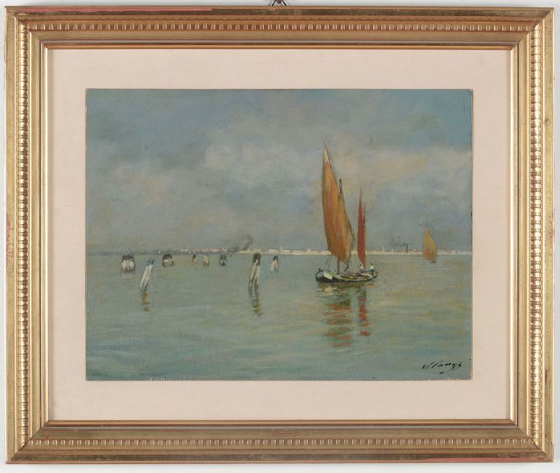 Carlo Passigli (1881-1953) Marina  - Auction 19th and 20th Century Paintings - Cambi Casa d'Aste