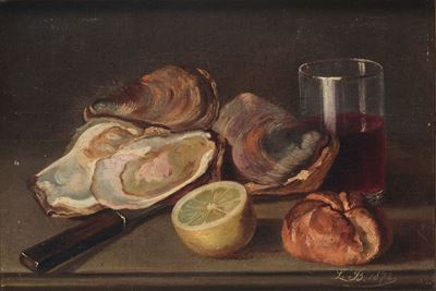 Luigi Bisi (1814-1886), Attribuito Anatura Morta, 1872