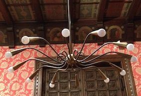 Lampadario in Ottone a Dodici Luci, Italia Anni’50