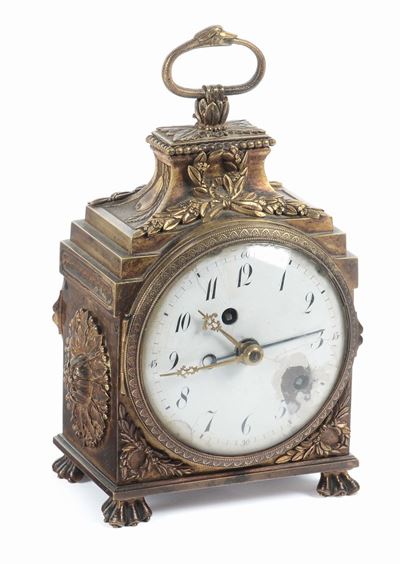Orologio Marescialla con Cassa in Bronzo Dorato, Francia XIX Secolo