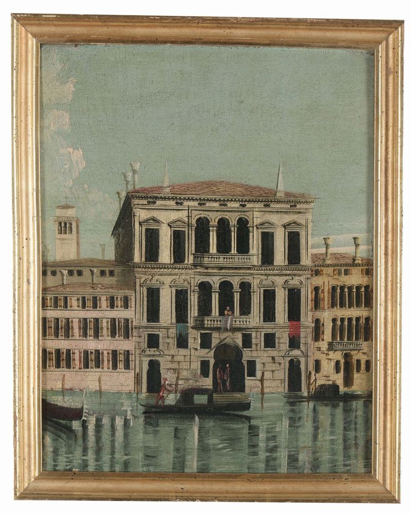 Scuola del XVIII secolo Veduta di Venezia  - Asta Dipinti Antichi - Cambi Casa d'Aste