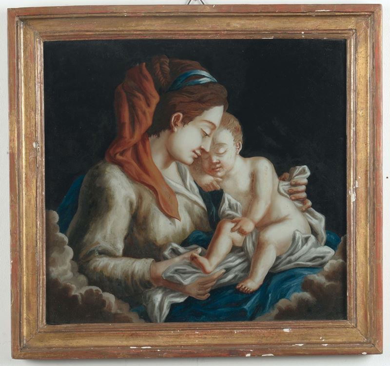 Scuola del XVIII secolo Madonna con Bambino  - Asta Dipinti Antichi - Cambi Casa d'Aste