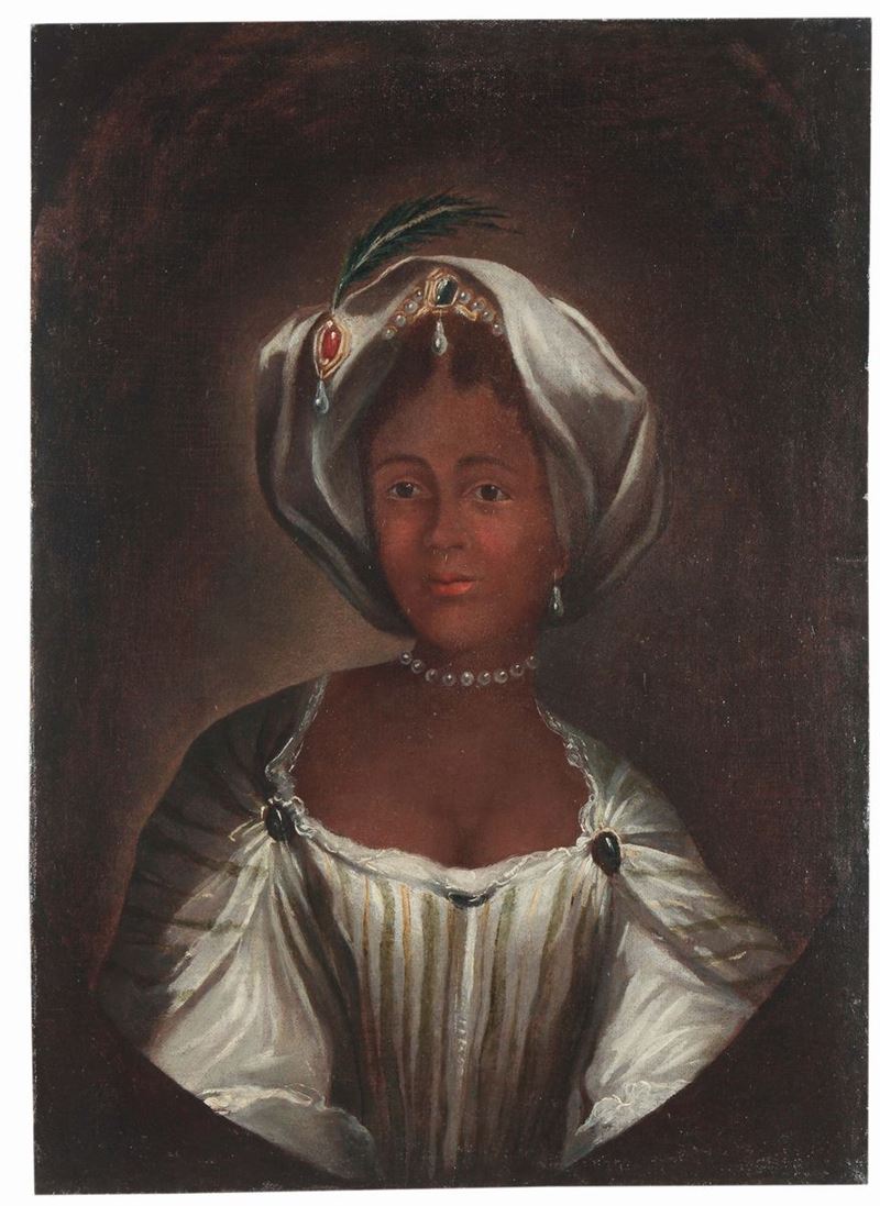 Anonimo del XIX secolo Ritratto femminile  - Asta Dipinti Antichi - Cambi Casa d'Aste