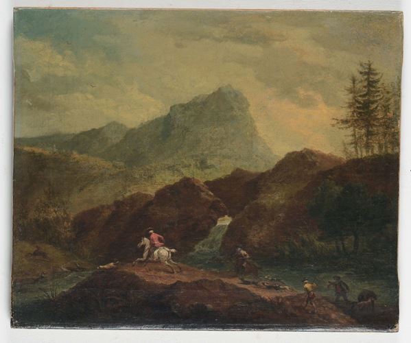 Jan Peeter Verdussen (1700-1763) Scena di caccia