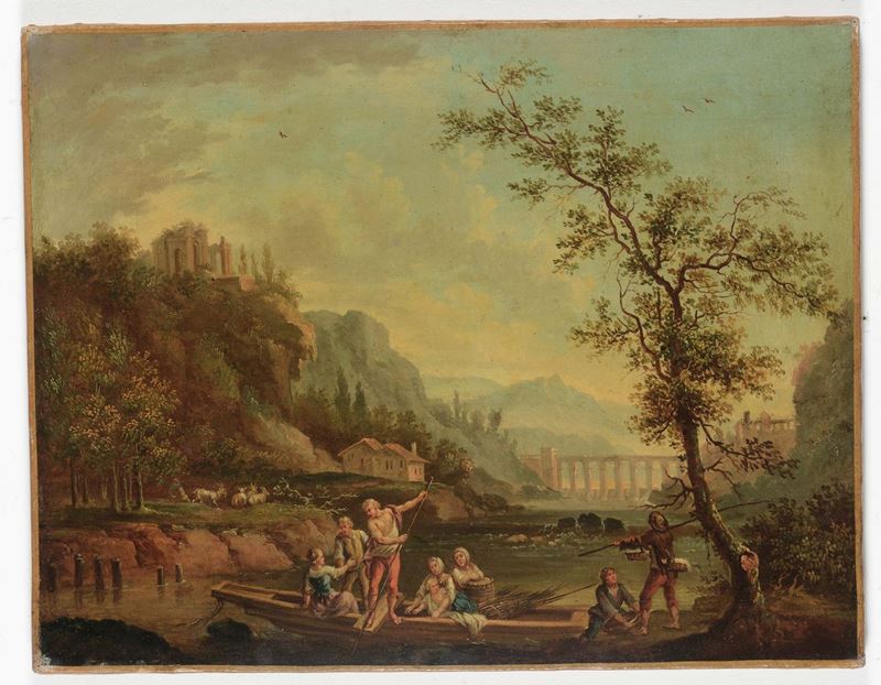 Scuola Francese del XVIII secolo I pescatori  - Auction Old Masters Paintings - Cambi Casa d'Aste