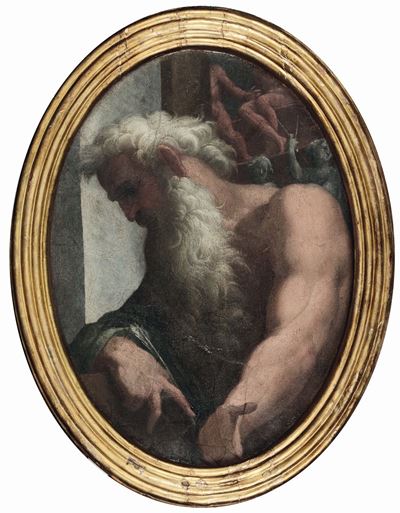 Niccolò Dell'abate (modena 1510 - Fontainebleau 1571)testa di Filosofo