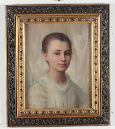 Auguste Raynaud (nizza 1829-1896)ritratto Femminile