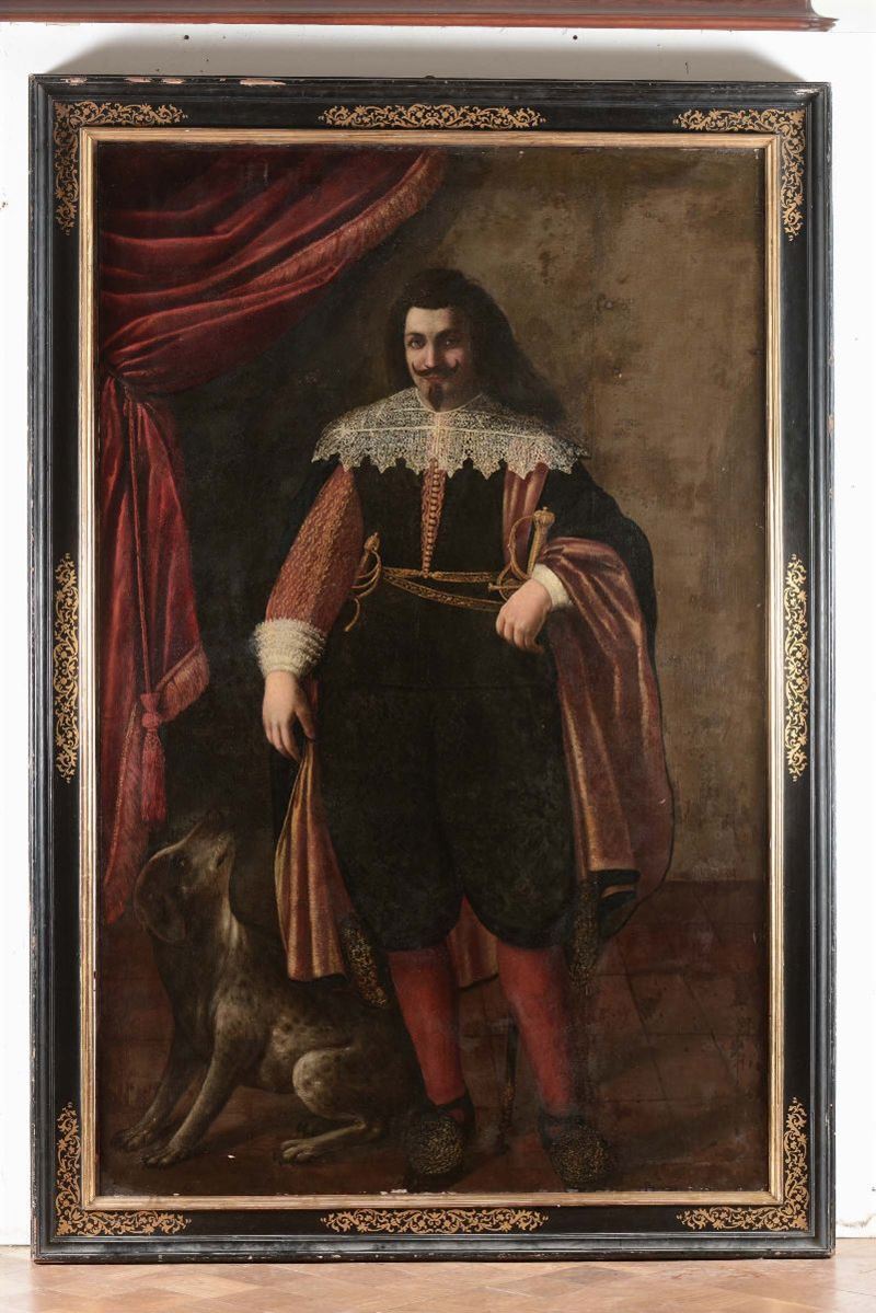 Scuola Lombarda del XVII secolo Ritratto maschile  - Asta Dipinti Antichi - Cambi Casa d'Aste