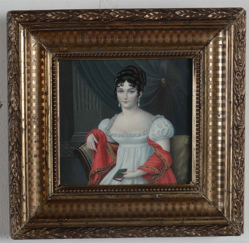 Anonimo del XIX secolo Ritratto di Desiré Clery  - Asta Dipinti Antichi - Cambi Casa d'Aste