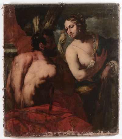 Antonio Zanchi (este 1631 - Venezia 1722)ercole ed Onfale