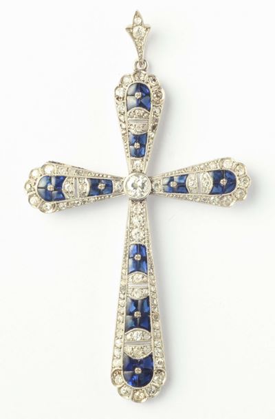 Crocifisso con Zaffiri e Diamanti