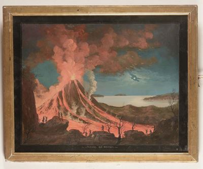 Anonimo del XIX Secoloeruzione del Vesuvio