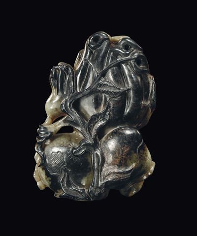 Mano di Buddha in Giada Bruna, Cina, Dinastia Qing, XIX Secolo