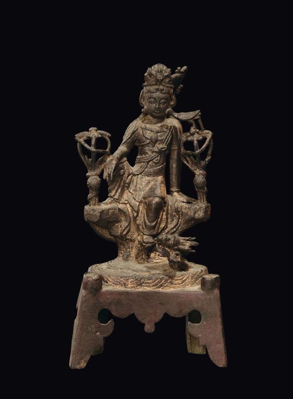 A bronze figure of Guanyin, China, Wei Dynasty (386-534)