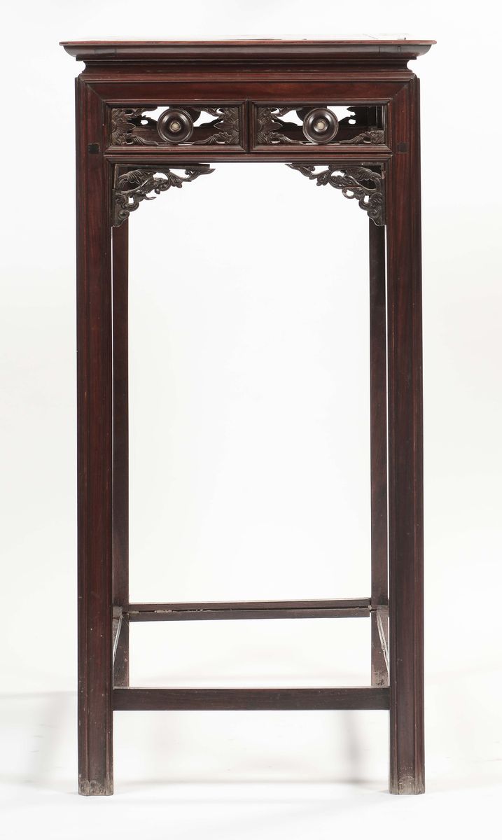 Tavolo Consolle in Legno di Frutto, Cina, Dinastia Qing, XIX Secolo