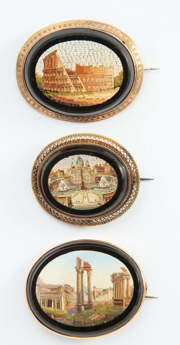 A lot of micromosaic  - Auction Fine Jewels - I - Cambi Casa d'Aste